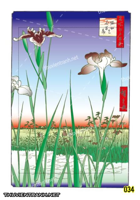 Tranh phong cảnh -Tranh dán tường Nhật Bản-034 - Tranh tường chất lượng cao
